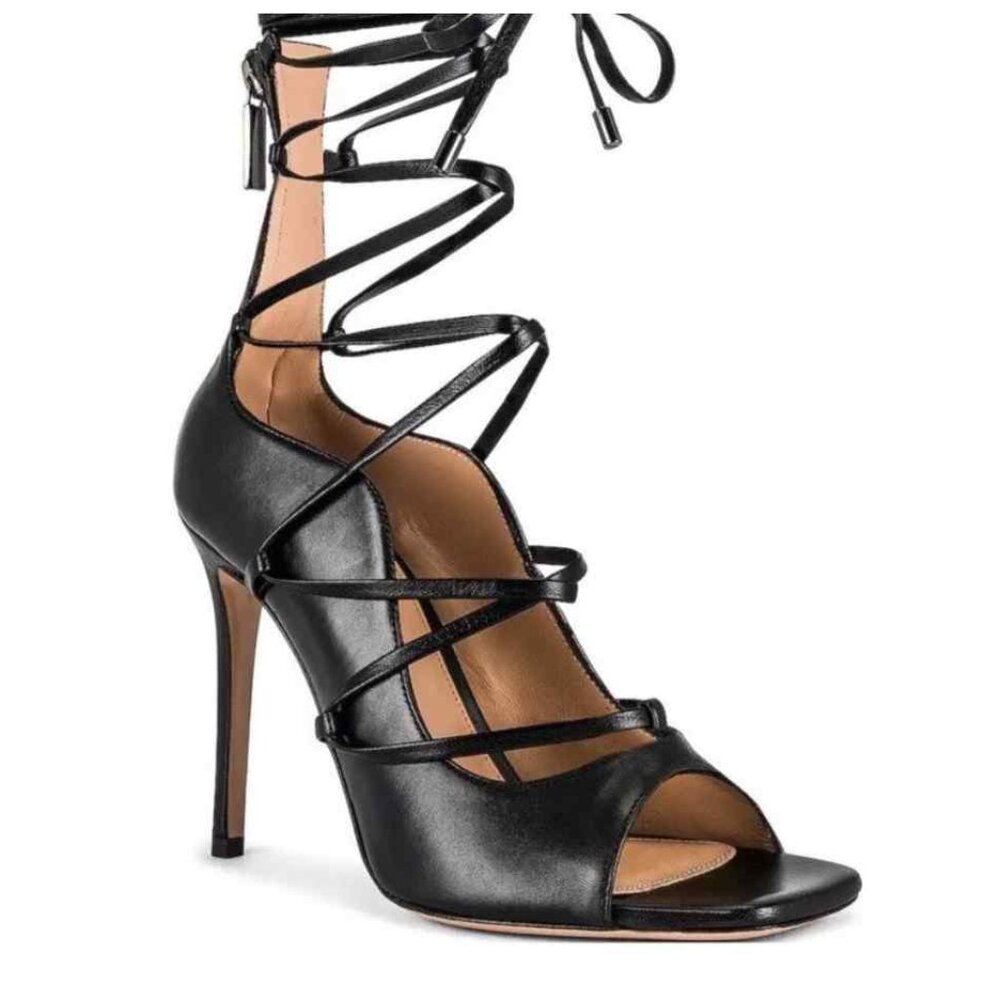 LITA By CIARA Women's Black Strappy Heels Size 11